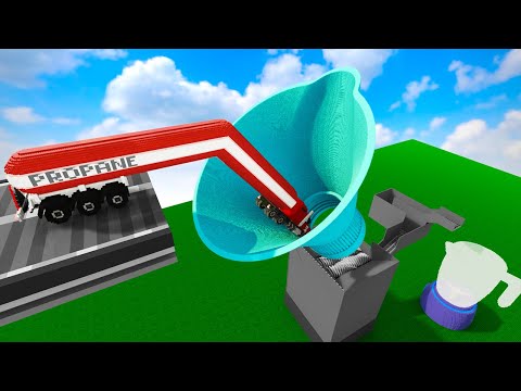 Cars Going Through The Katana Sword, Through The Funnel, To The Shredder Factory | Teardown