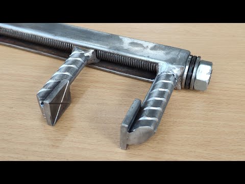 creative welding ideas, DIY iron clamps from square tube pipes