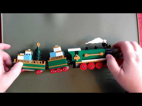 ASMR Lego Mini Winter Holiday Train Part 2 of 2. NO TALKING