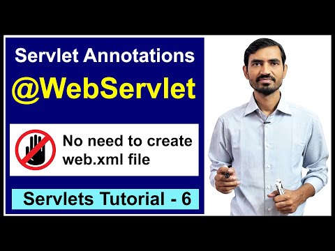 #6 Servlet Annotations Configurations || @WebServlet Annotation || No need of web.xml