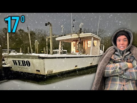 Boat Camping in a BLIZZARD
