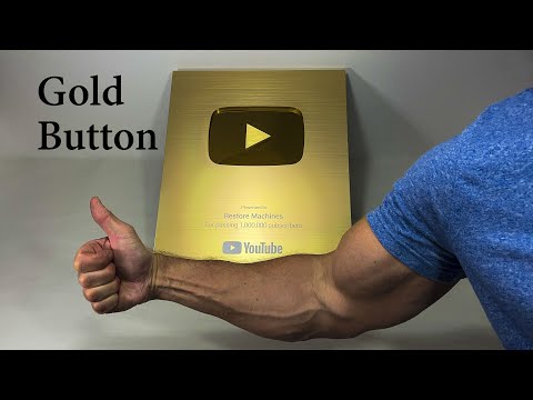 Unboxing the YouTube Golden Play Button award