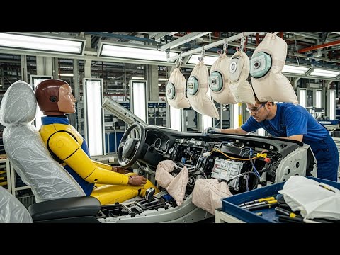 Inside the Airbag Factory — How Car Safety Systems Are Made (Full Process)
