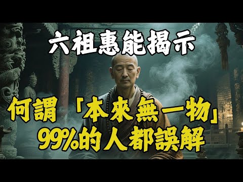 [紅塵煉心] 🔥禪宗六祖揭示:   ‘無一物’不是斷滅空，而是你心中從未真正擁有過。