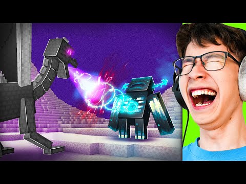Reacting to WARDEN vs ENDER DRAGON! (Funny Animation)