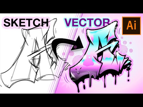 How to Draw Graffiti in Adobe illustrator l EASY FOR BEGINNERS!