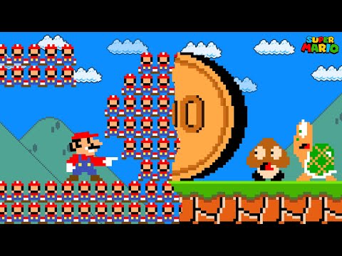 Super Mario Bros., but Everything Mario Touches Turns Into Tiny Mario