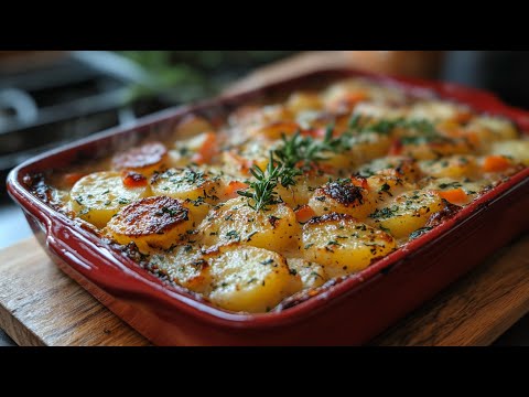 🌱 Vegan Potato and Vegetable Casserole – Simple, Delicious, and Healthy! 🥔🥕