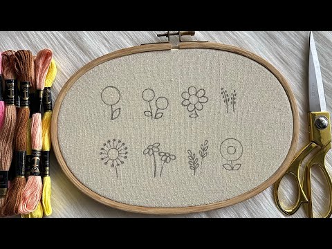 8 MUST LEARN !! Little Flowers Embroidery Tutorial 🌷 Embroidery tutorial for beginners by Gossamer