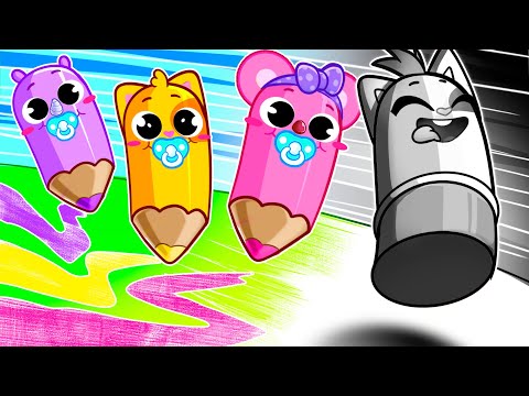 Color Drawing Pencils for Kids | Funny Song For Baby & Nursery Rhymes by Toddler Zoo