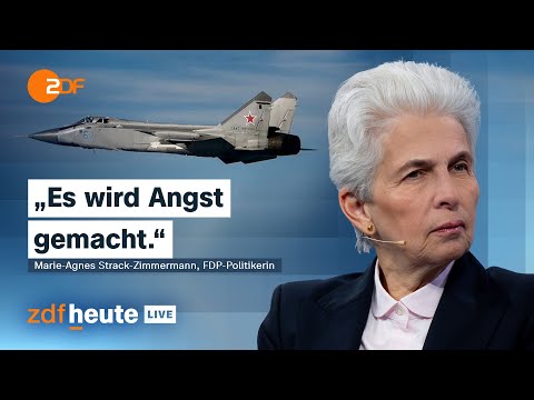 Strack-Zimmermann über russische Provokationen im Luftraum | ZDFheute live