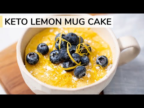 KETO LEMON MUG CAKE | 1-minute in the microwave