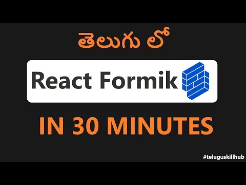 React Formik in telugu | Form Validation Using React Formik in telugu
