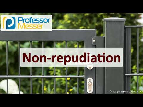 Non-repudiation - CompTIA Security+ SY0-701 - 1.2