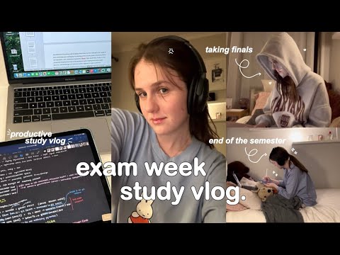 STUDY VLOG 🖇 taking exams, lots of studying, productive days of a uni student & end of semester ♡