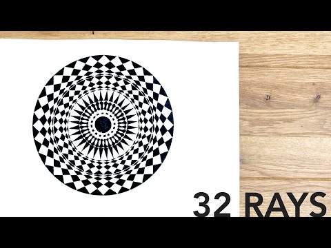 How To Draw 32 Rays From The Centre ✐ Geometric Art by DearingDraws