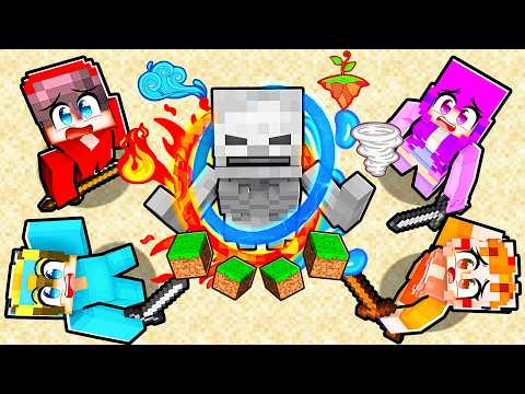 HUNTERS vs ELEMENTAL SKELETON in Minecraft!