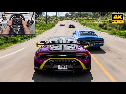 Lamborghini Huracán STO VS Track Toys - Forza Horizon 5 | Logitech G923 Steering Wheel
