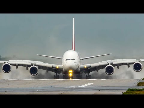 60 MINUTES PURE AVIATION - AIRBUS A380 LANDING, B747, IL76 ... (4K)