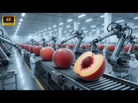 Inside a Modern Peach Jam Factory: From Orchard Peaches to Sealed Jars (Full Process)