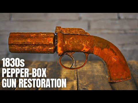 Restoring 200 Year Rusted Pepperbox Revolver !!! Rusty Gun Restoration