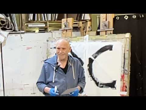 Frank O'Cain  How to start a painting by using a letter of the alphabet.  Demo  02 20 24