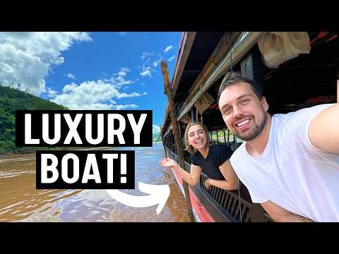 We caught a boat from Thailand to Laos!