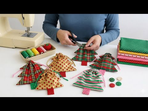 5 Great Ideas! How to make simple Christmas gift bags that will amaze you 🎄 Gift Sewing Ideas 🎄