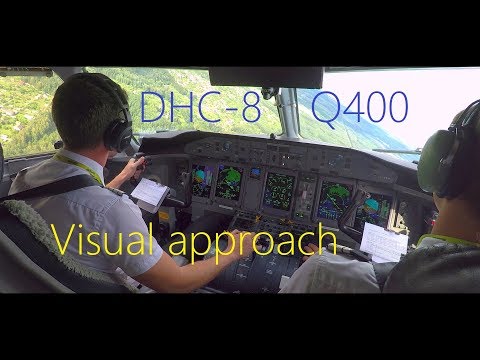 DHC-8 Q400 visual approach