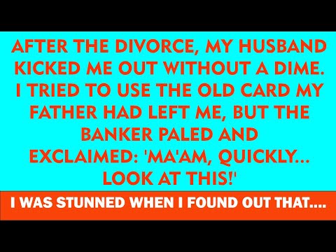 After the Divorce, He Threw Me Out Broke—But the Banker Saw My Father’s Old Card and Frozen