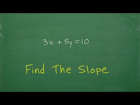 3x + 5y = 10 what is the slope of this line?