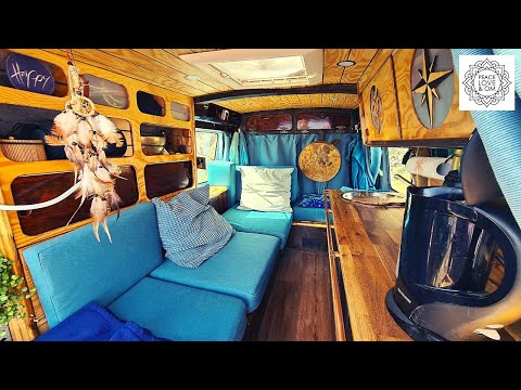 61-year-old woman expands mini camper to live in it