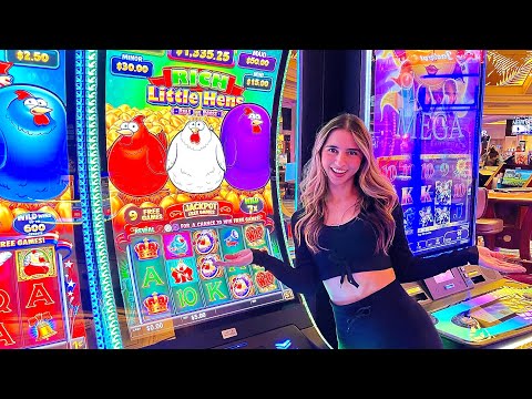 Not Stopping Until I Hit ALL BONUSES ON THE RICH LITTLE HENS SLOT!!!😅