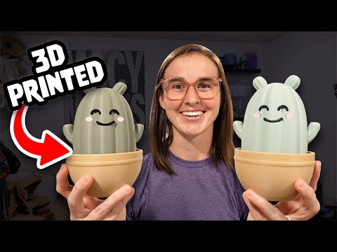 I Designed and 3D Printed the CUTEST Cactus Container!