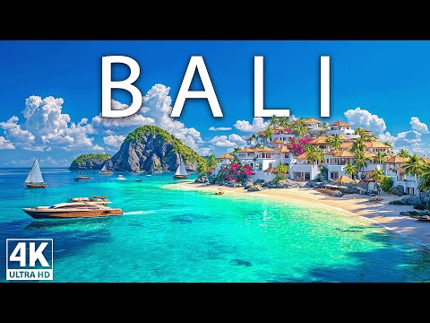 4K Bali 2025 🇮🇩 Tropical Paradise, Lush Landscapes & Ocean Views Aerial Journey With Deep House