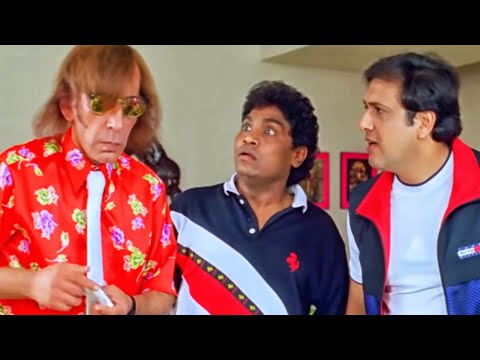 गोविंदा जॉनी लीवर और रज़ाक खान का जबरदस्त कॉमेडी सीन