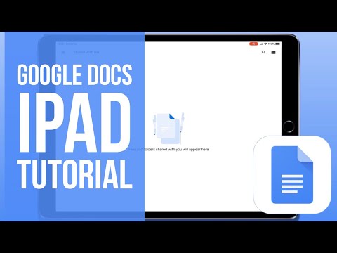 Google Docs for iPad Tutorial 2019