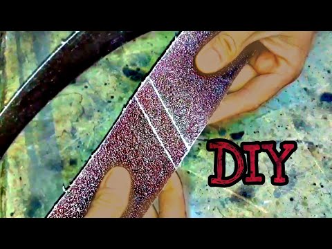 How to stick sandpaper strip in 5 minutes - very quick making sanding belt - dıy