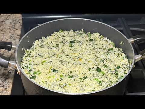 How to make Caribbean spinach rice with coconut milk