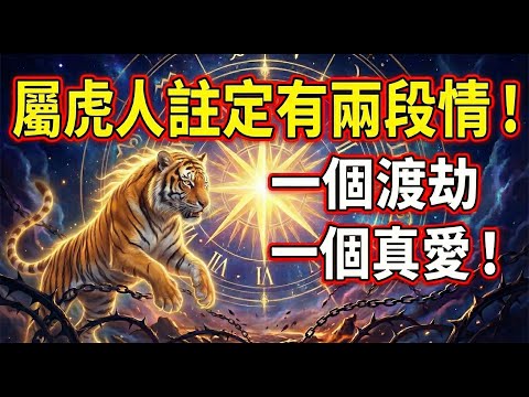 屬虎人，你命中註定有兩段情緣：第一個愛人是來渡你的劫，第二個才是來愛你的！#屬虎 #生肖虎運勢 #屬虎運勢 #生肖虎 #桃花運 #財運 #愛情 #轉運 #婚姻 #家庭運勢 #屬虎婚姻 #生肖虎感情運