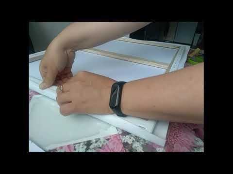 Оформление алмазной вышивки на подрамник.