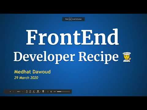 لو بتبدأ في الفرونت اند محتاج تتفرج ع الفيديو دا