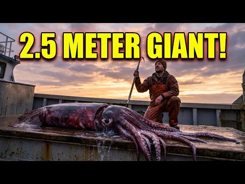We Caught a 2.5 METER GIANT SQUID Deep Sea Monster Up Close Full Story