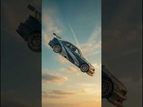 BMW M3 got Wings | Falling car AI | #shorts #youtubeshorts #ai