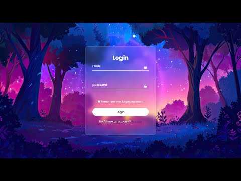 Responsive Animated Login Form using HTML and CSS
