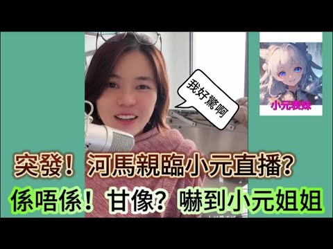 突發! 河馬親臨小元直播？係唔係啊？甘像！小元姐姐直播 B  #何伯 #何太 #小元姐姐 #小圓姐姐感情分享