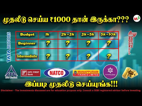 மாதம் ₹1000 - ₹10000 வரை முதலீடு செய்பவர்களே!!!! எப்படி பிரித்து, எதில் முதலீடு செய்வது?