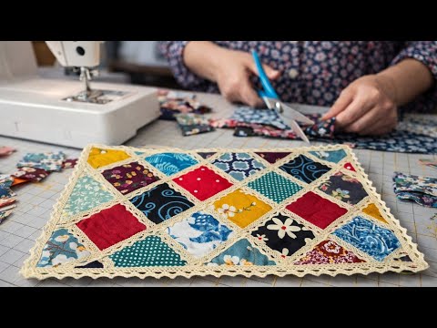 Amazing sewing project with discarded fabrics/sewing idea, DIY sewing#craft 