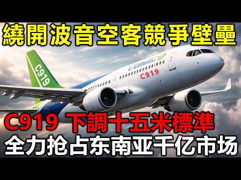 C919 下调 15 米标准，绕开波音空客竞争壁垒，全力抢占东南亚千亿市场。