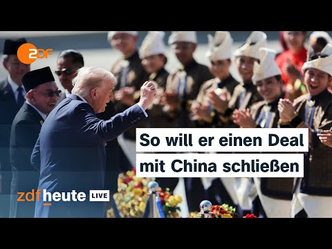 Ende des Handelskriegs? Trump will bei Asienreise mit China über Zölle verhandeln | ZDFheute live